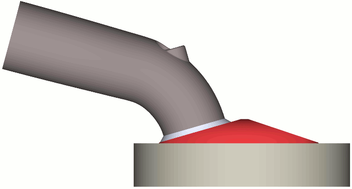 吸気ポート入口角度の変更
